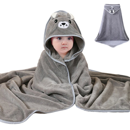 Baby Bath Towel Boy Girl Baby Towel Newborn With Hood Cartoon Coral Fleece Infant Towel Blanket Newborn Baby Bathrobe Infan