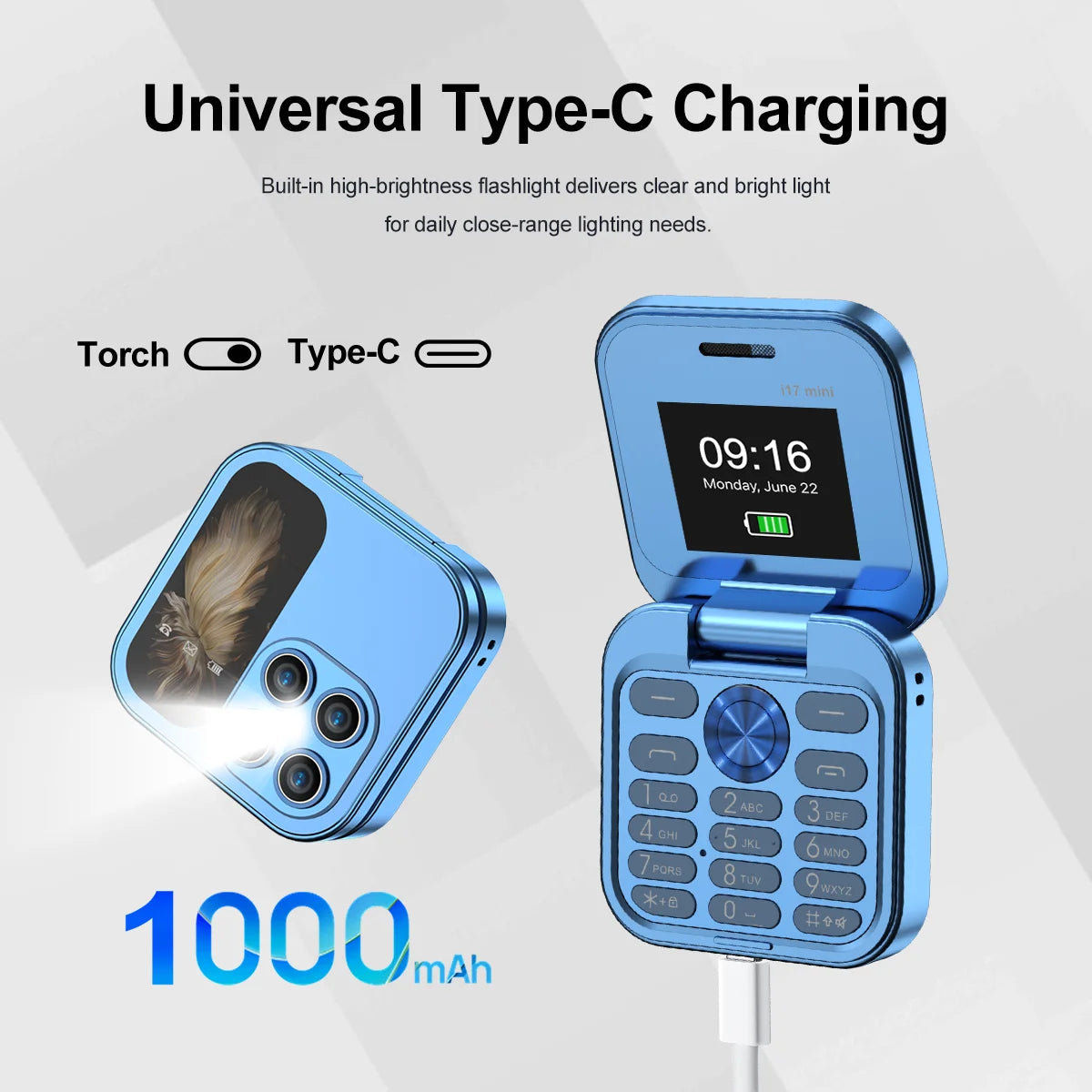 SERVO I17 Mini Dual SIM Card Flip Mobile Phone 2G GSM Magic Voice FM Radio Speed Dial Video Player Flashlight Foldable Cellphone