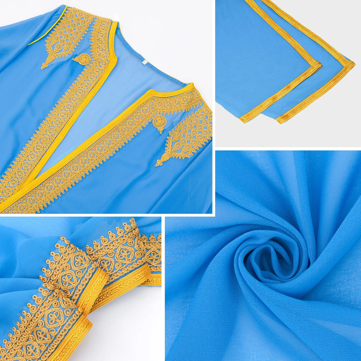 Eid Men Robe Jubba Thobe Open Abaya Dishdasha Islamic Embroidery Cardigan Abayas Dubai Male Muslim Prayer Kaftan Ramadan Morocco
