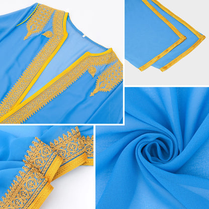 Eid Men Robe Jubba Thobe Open Abaya Dishdasha Islamic Embroidery Cardigan Abayas Dubai Male Muslim Prayer Kaftan Ramadan Morocco