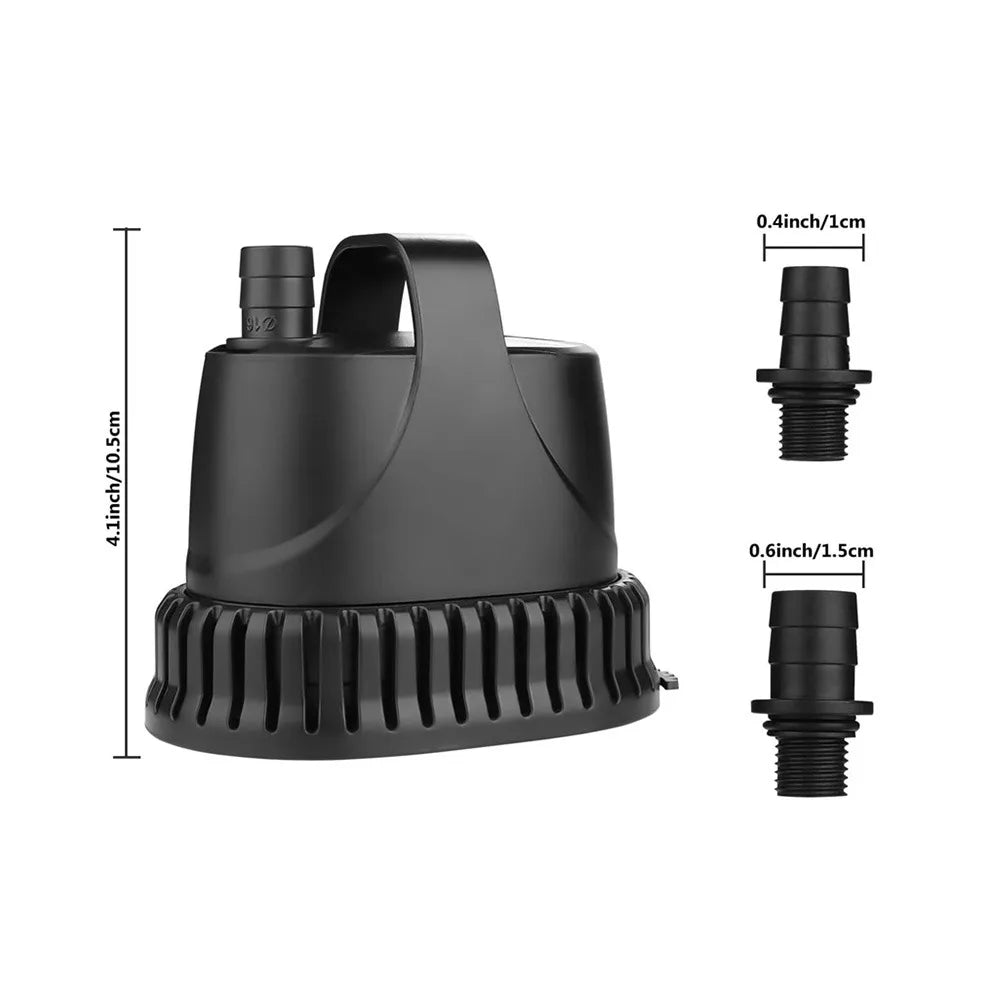 Submersible Water Pump, Ultra-Quiet Aquarium Pump for Pond, Garden Fountain, Underwater Use