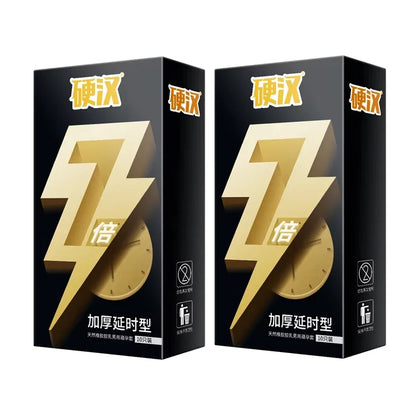 Delayed Ejaculation Condoms 7 Times Reduce Sensitivity  For Men Ultra Thick 0.07mm Thicker Condom Penis Cock Sleeves Sex Toys