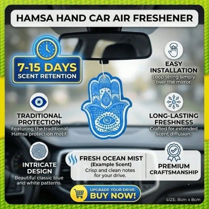 Hamsa Hand Pattern Hanging Car Air Freshener Assorted Fragrance Paper Scent Cards 5‑40 Pcs