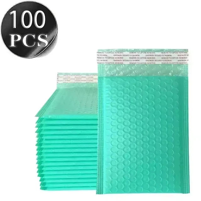 100Pcs Black Bubble Shipping Packaging Envelope Mailing Envelopes Mailer Envelope for Shipping Self Seal Bubble Mailer Packaging