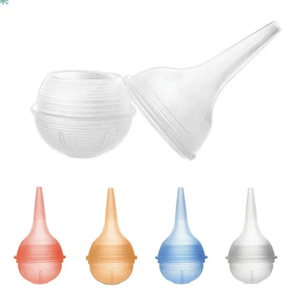 Reusable Clear Silicone Baby Ear Syringe & Nasal Aspirator Newborn Manual Sucks Snot and Mucus Nasal Bulb Ear Syringe Cleanable