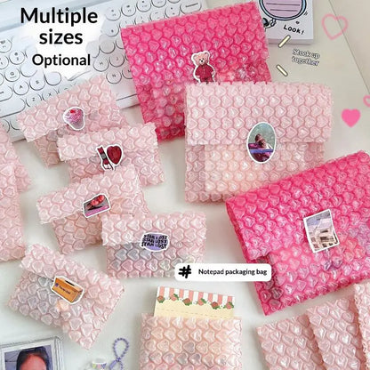✔Heart-Shaped Bubble Mailer Padded Envelopes,Cute Pink Bubble Wrap Shipping Bags for Small Business & Gift Packaging