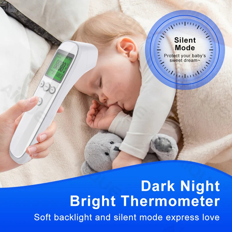 JUSTLANG Digital Infrared Thermometer Baby Forehead Non-contact Medical Use Body Temperature Meter Adult IR Measure Fever