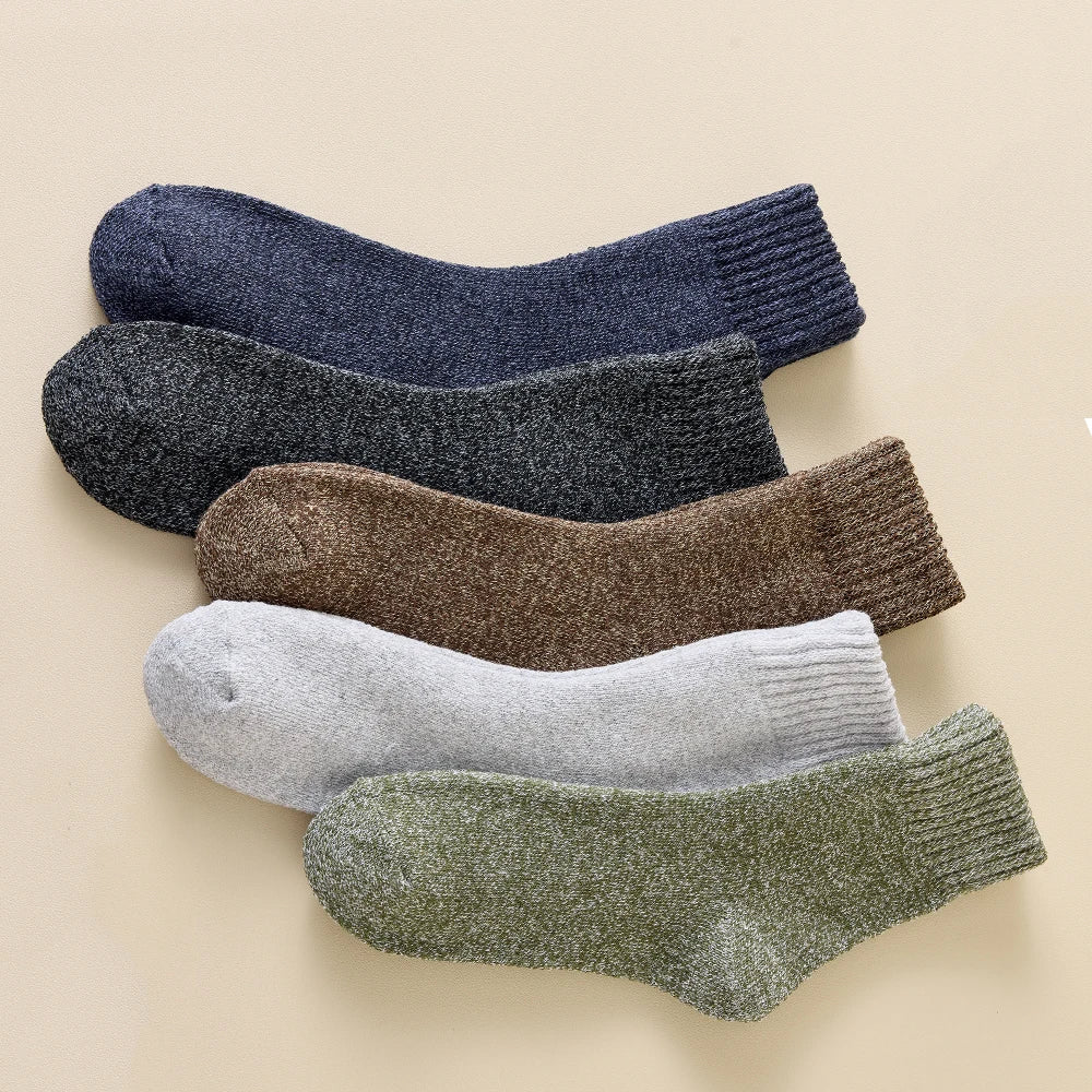 3 Pairs Winter Thick Towel Men's Socks Man's Outdoor Sports Long Socks Cold Resistant Frost Proof Snow Socks For Man Gift 39-44