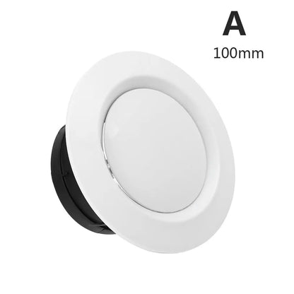 4 Types White Air Vent Extract Valve Grille Air Circulation Vents Cover 100/150mm Round Ducting Ventilation Cover Various Shapes