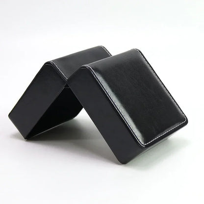 Black Single Watch Gift Box with Pillow PU Leather Wristwatch Display Case Organizer for Men Clamshell PU leather watch case