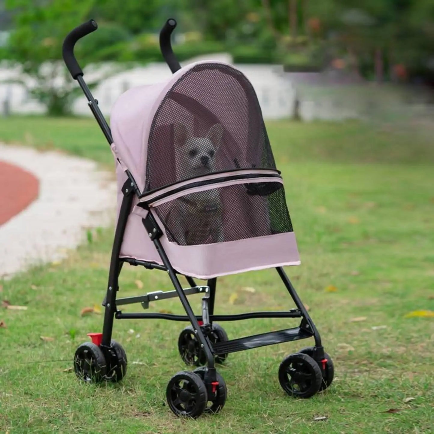 Foldable Carrier Lightweight Pet Dog Buggy Small Dog Stroller Cushion Travel Enclosure for Puppy Outings