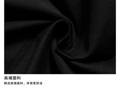 2025 Dark RO Style Drawstring Multi-pocket Tooling Shorts Men's Niche Casual Loose Straight Five-point Pants