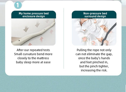 IMBABY Bed Guardrail Liftable Crib Protectors Adjustable Handrail Bed Safety Children Washable Baby Safety Bed Barrier Bumper