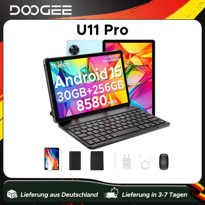 Global Version DOOGEE U11 Pro Android 16 Tablet 30GB(6+24) 256GB 11" HD 90Hz Display 8580mAh Battery Unisoc T7200 Widevine L1