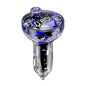 Transparent Car Bluetooth 5.4 FM Transmitter Handsfree Wireless Car Kit Colorful Light Car Charger Mp3 Player FM Modulator