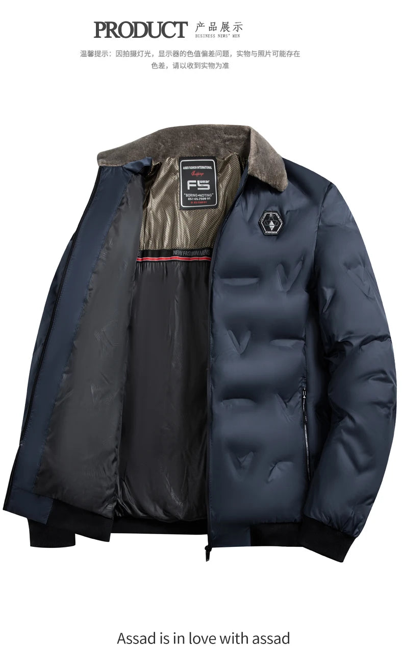 Men's Fashion Windbreaker Parka Coat Male Jacket Autumn Winter Overcoat Windproof Casual Warm Hombre New Streetwear Outdoors