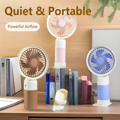 Lenovo 2026 New Handheld Fan Mini Portable Desktop Office Student Dormitory USB Charging Silent Small Electric Fan