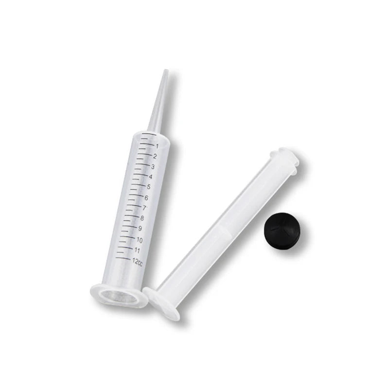 5Pcs Dental Disposable Irrigation Syringe With Curved Tip 12ml For Dentist Use Dental Consumable Tool Oral Teeth Whitening