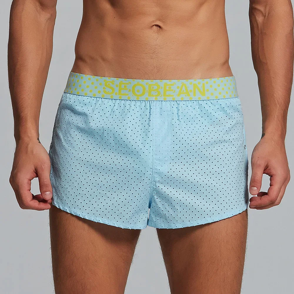 Solid color, men's mesh breathable men's shorts, boxer men's boxers 240503