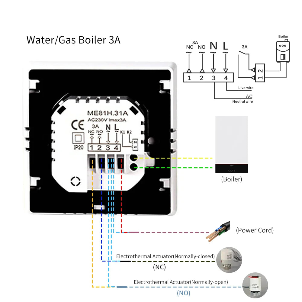 Tuya Smart Thermostat For Underfloor Heating Wifi Thermostat  Floor Heating Controller Warm Floor Temperature Controller Alexa