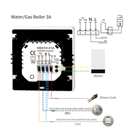Tuya Smart Thermostat For Underfloor Heating Wifi Thermostat  Floor Heating Controller Warm Floor Temperature Controller Alexa