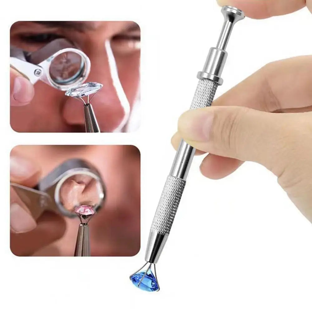 4 Claws Tweezer Jewelry Beads Holder Gems Parts Screws Pick-up Tools Grabber Catcher Jewelry Clip 4 Prongs Tweezer