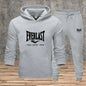 Autumn and winter men's set: Fashionable fitness jogging pullover, hooded sweatshirt, sweatshirt and casual pants two-piece set