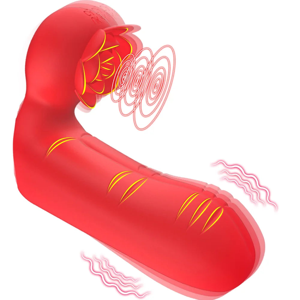 G Spot Finger Vibrator Female Clitoral Nipple Stimulator Rose Toy 10 Speed Vibrating Masturbator For Women Lesbian Orgasm