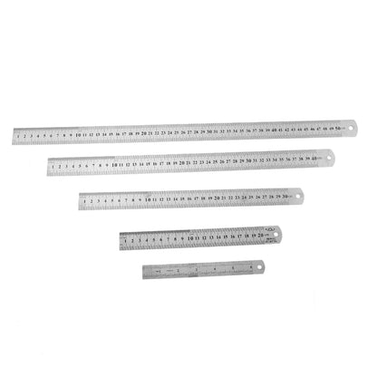Metal Scale Stainless Steel Straight Ruler Measuring Stationery Drafting Accessories Hand Measuring Tool School Office Supplies
