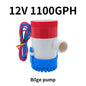 1Pcs bilge pump 12v 24V 1100gph 750gph water pump used in boat seaplane motor homes houseboat