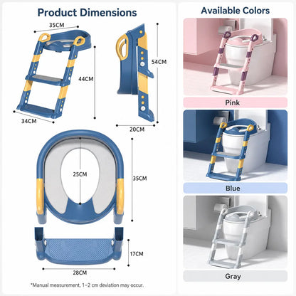 New Children's Toilet Stepped Baby Boys and Girls Toilet Training Foldable Foot Stool Toilet Seat Ring Stepped Assisted Tool