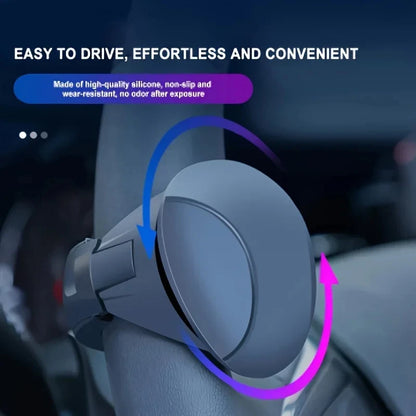Easy-Grip Silicone Steering Wheel Knob 360° Smooth Rotation One-Hand Operation with Built-in Metal Bearing & Non-Slip Grip