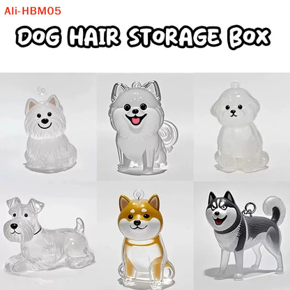 (HB05)Clear Puppy Hair Memorial Keepsake Capsule Pet Dog Fur Container DIY Pendant Keychain Decor Pet Lovers Home Display Gifts