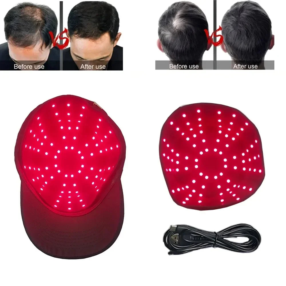 Multi-style Red Light Therapy Cap 660&850nm Infrared Light for Strengthen The Hair Root， Promote Hair Growth Anti-hair Loss Cap