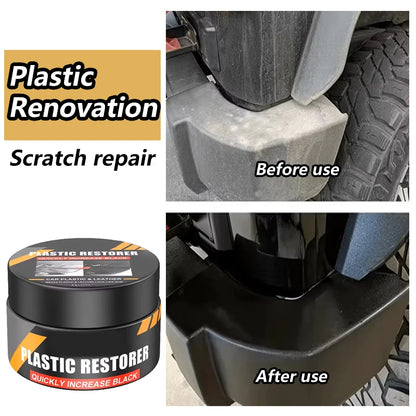 Car Plastic Restorer Crystal Clear Auto Interior Leather & Panel Renewal Wax Coating Agent Back To Black Gloss Car Wax Polish