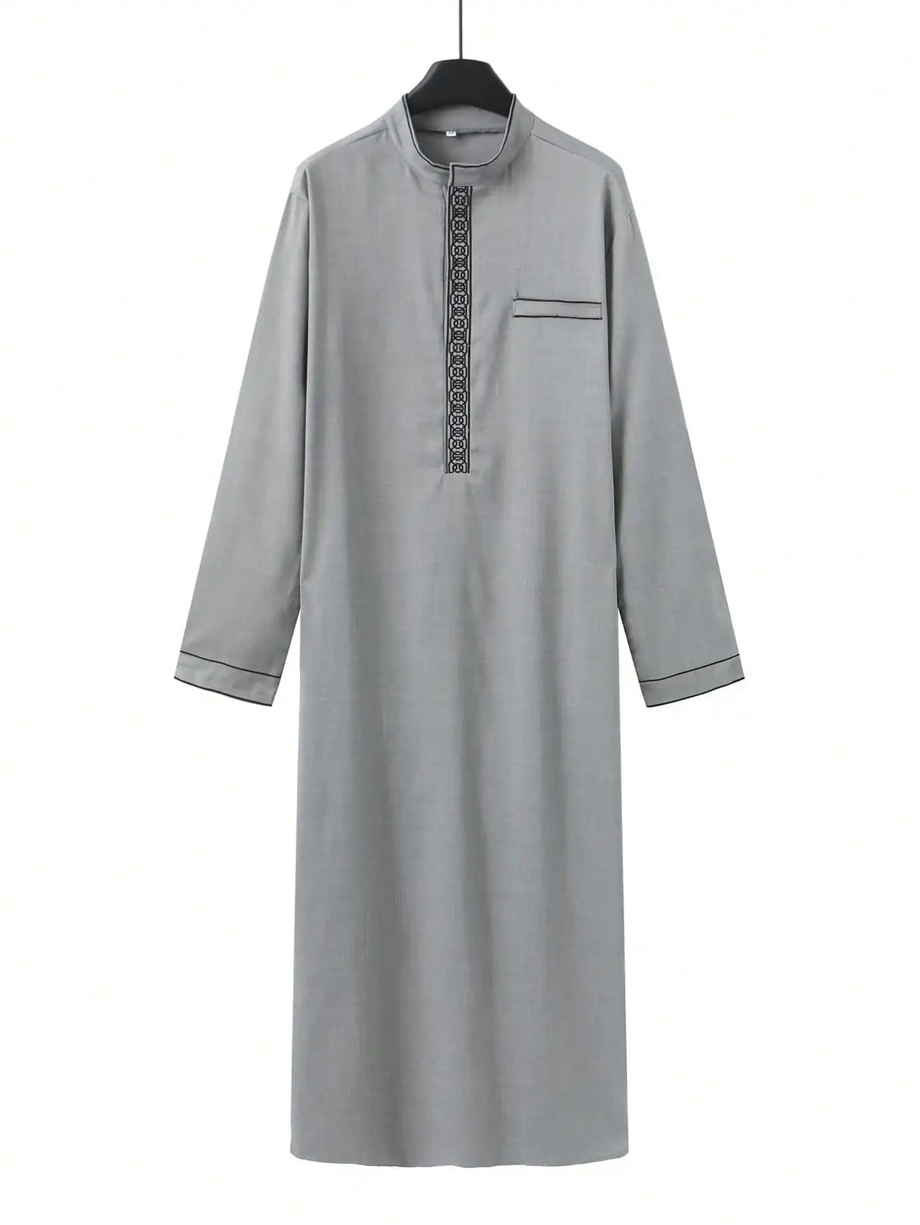 New Muslim Traditional Men's Robe Multi Colored Elegant Ethnic Embroidery Men's Robe Simple Casual Loose Robe