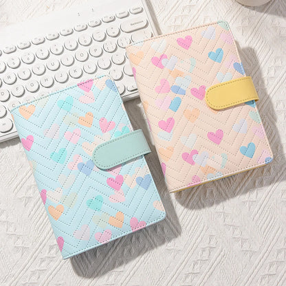 A6 PU leather binder economy 6-ring notebook, stylish design, personal notebook binder cover, can be used for cash budget storag