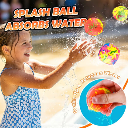 8/16Pcs Small Water Guns And Absorbent Water Balloons Toys Summer Foam WaterGun Outdoor Swimming Pool Beach Party Games Toys