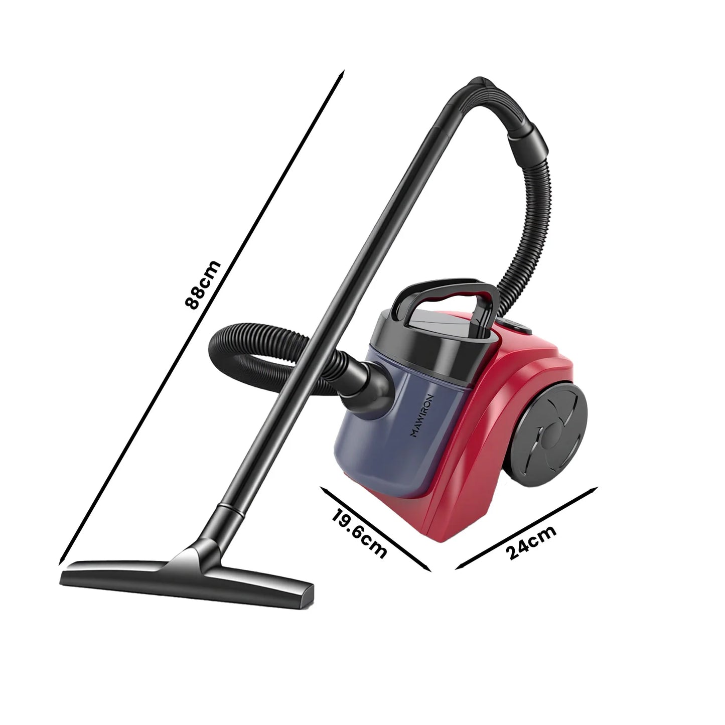 1000W Canister Vacuum Cleaner Bagless Household Vacuum Cleaner 2L Dust Cup HEPA Filter Strong Suction For Floor Carpet Sofa Pet Hair