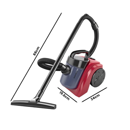 1000W Canister Vacuum Cleaner Bagless Household Vacuum Cleaner 2L Dust Cup HEPA Filter Strong Suction For Floor Carpet Sofa Pet Hair