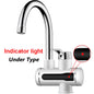 DMWD Tankless Electric Hot Water Heater Universal Hose Faucet Kitchen Instant Heating Tap Water Heater LED Temperature Display