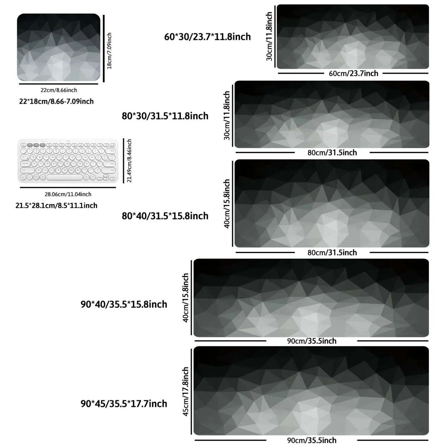 1PC Large Mouse Pads For Desk, Gaming Mouse Pad, Mouse Pad with Stitched Edges and Non-Slip Rubber Base, Extended And Thickened