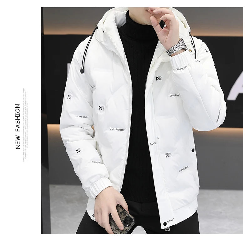2026 High quality Winter Down Jacket Coats Mens Warm White Duck Down Hooded Men Windproof Parkas Overcoat