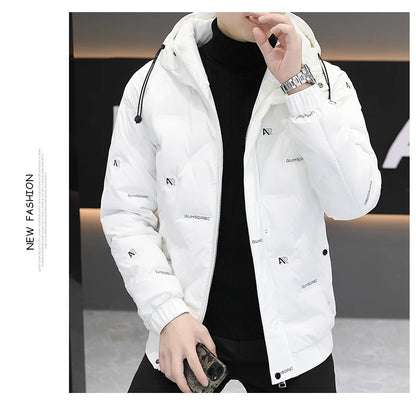 2026 High quality Winter Down Jacket Coats Mens Warm White Duck Down Hooded Men Windproof Parkas Overcoat
