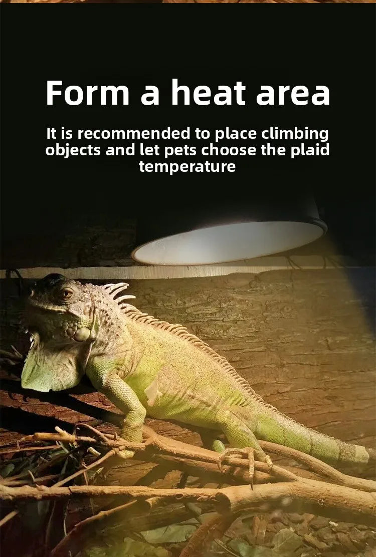 SuperRep Reptile Basking Spotlight-UVA Focused Heat Lamp for Tortoises&Bearded Dragons-Adjust Beam Sunning Light for Terrariums