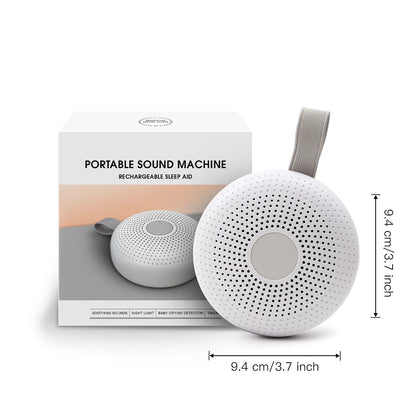 Portable Baby White Noise Machine with Night Light Soothing Sounds Timer Rechargeable Sleep Helper for Kids Adults Easter Gifts