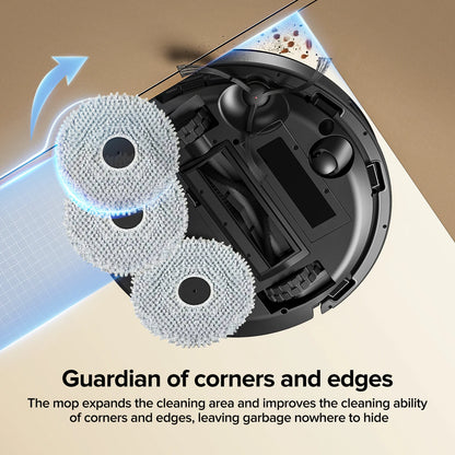 Lubluelu S1000 Robot Vacuum Mop with Self-Cleaning Station 11000Pa 75℃ Hot Water Wash Auto-Dry Carpet Boost Cleaning for Home