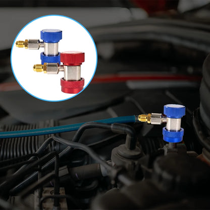 Podofo AC Manifold Gauge Set Car Air Conditioning Refrigerant Charging Tool AC Manifold Gauge Set with Hoses with Storage Box