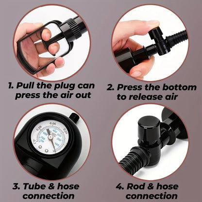 Male Manual Penis Pump Penis Enlarger Negative Pressure Vacuum Pump Big Dick Erection Enhancement Trainer Equipment Adult SexToy