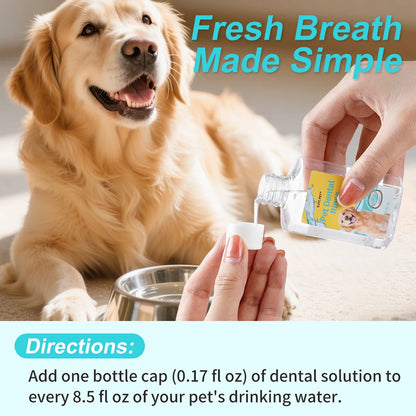 GJYC PET Concentrated Pet Mouthwash Oral Care Tartar Removal Fresh Breath Odor Eliminator Teeth Whitening For Dogs Cats